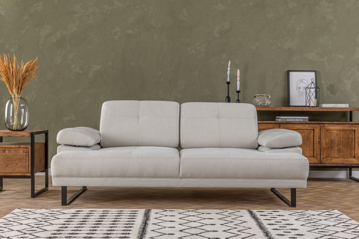 Hanah Home Dvoumístná pohovka Mustang 199 cm bílá - Obrázek 2