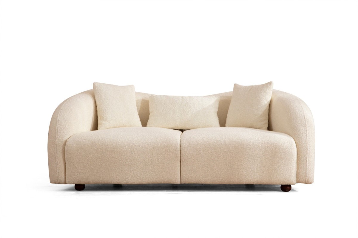 Hanah Home Dvoumístná pohovka Venedik 190 cm boucle krémová - Obrázek 2