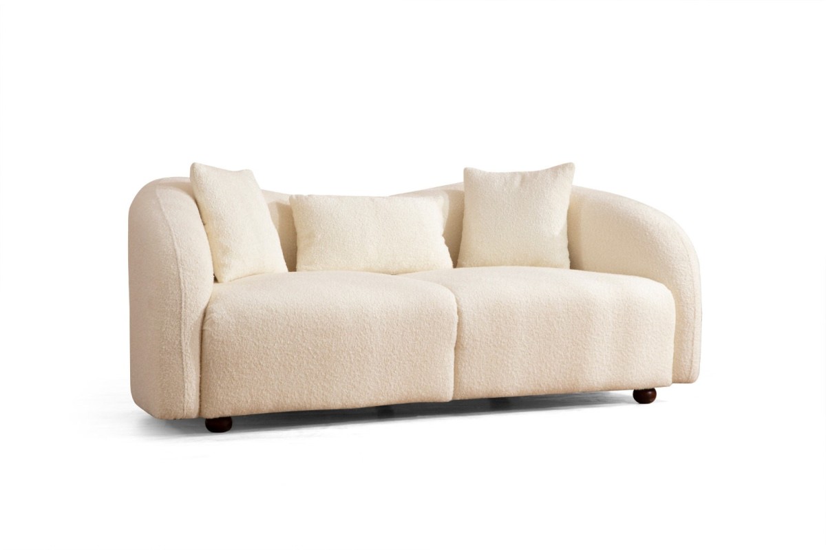 Hanah Home Dvoumístná pohovka Venedik 190 cm boucle krémová