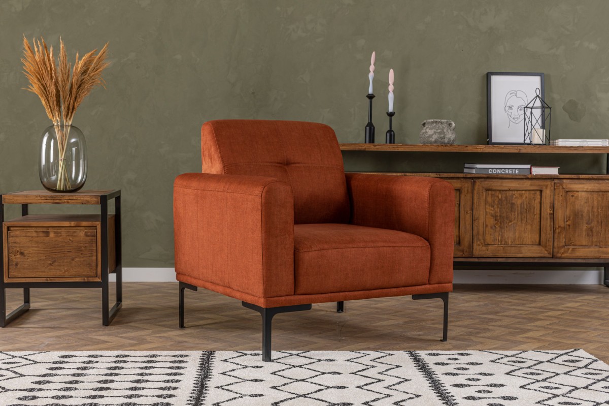 Hanah Home Křeslo Mustang oranžové - Obrázek 2