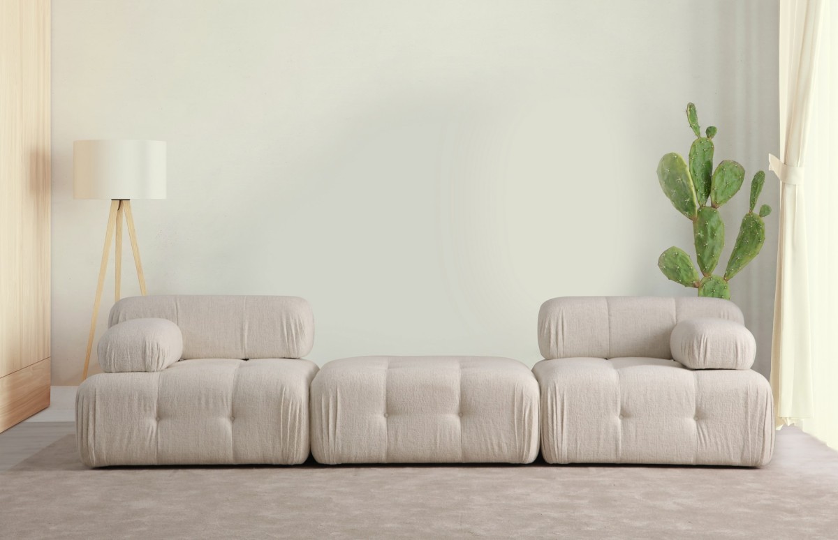 Hanah Home Modulová pohovka Doblo II 315 cm krémová - Obrázek 2