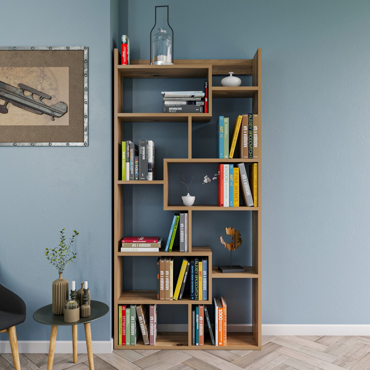 Hanah Home Regál Kuttap borovice - Obrázek 2