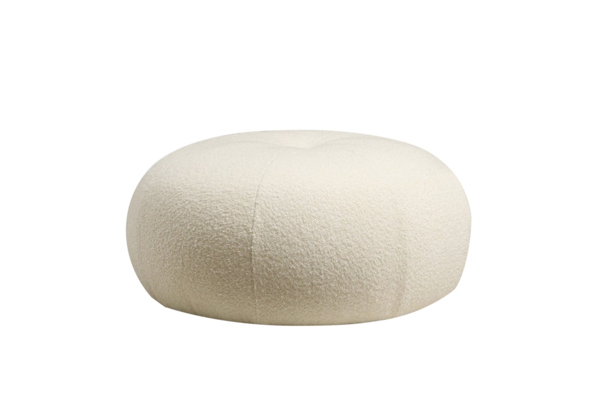 Hanah Home Taburet TINA bouclé bílý