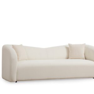 Hanah Home Třímístná pohovka Asos 225 cm bouclé krémová