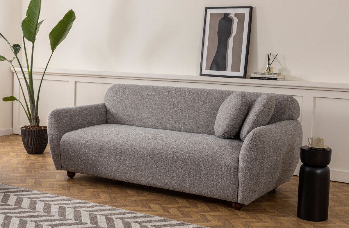 Hanah Home Třímístná pohovka Eddy 223 cm světle šedá - Obrázek 2