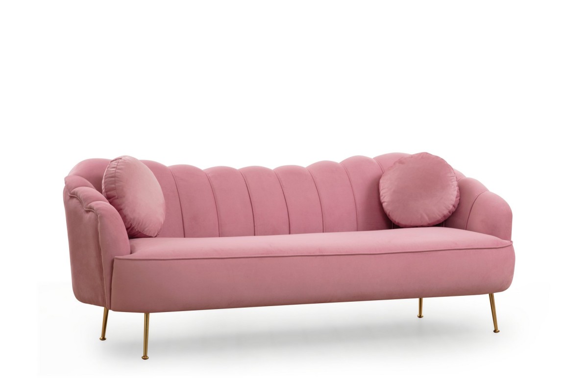 Hanah Home Třímístná pohovka Istiridye II 215 cm růžová