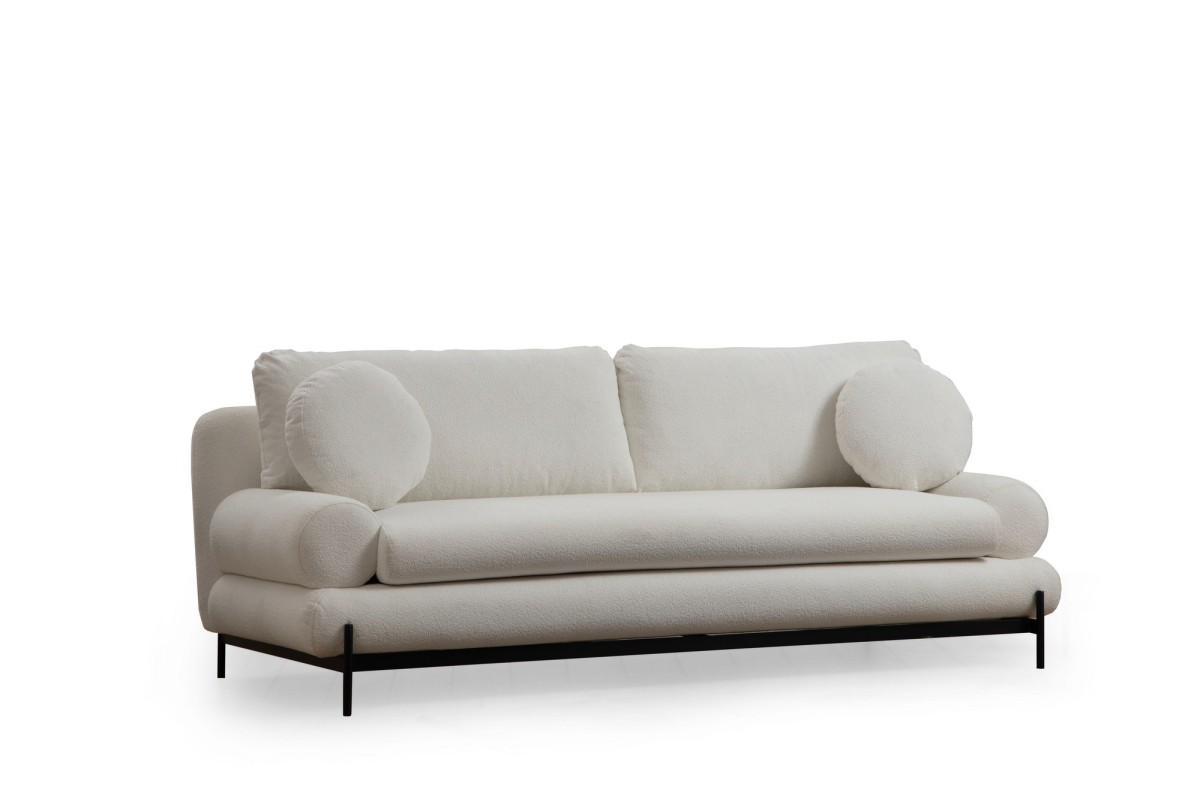 Hanah Home Třímístná pohovka Livorno 230 cm bílá