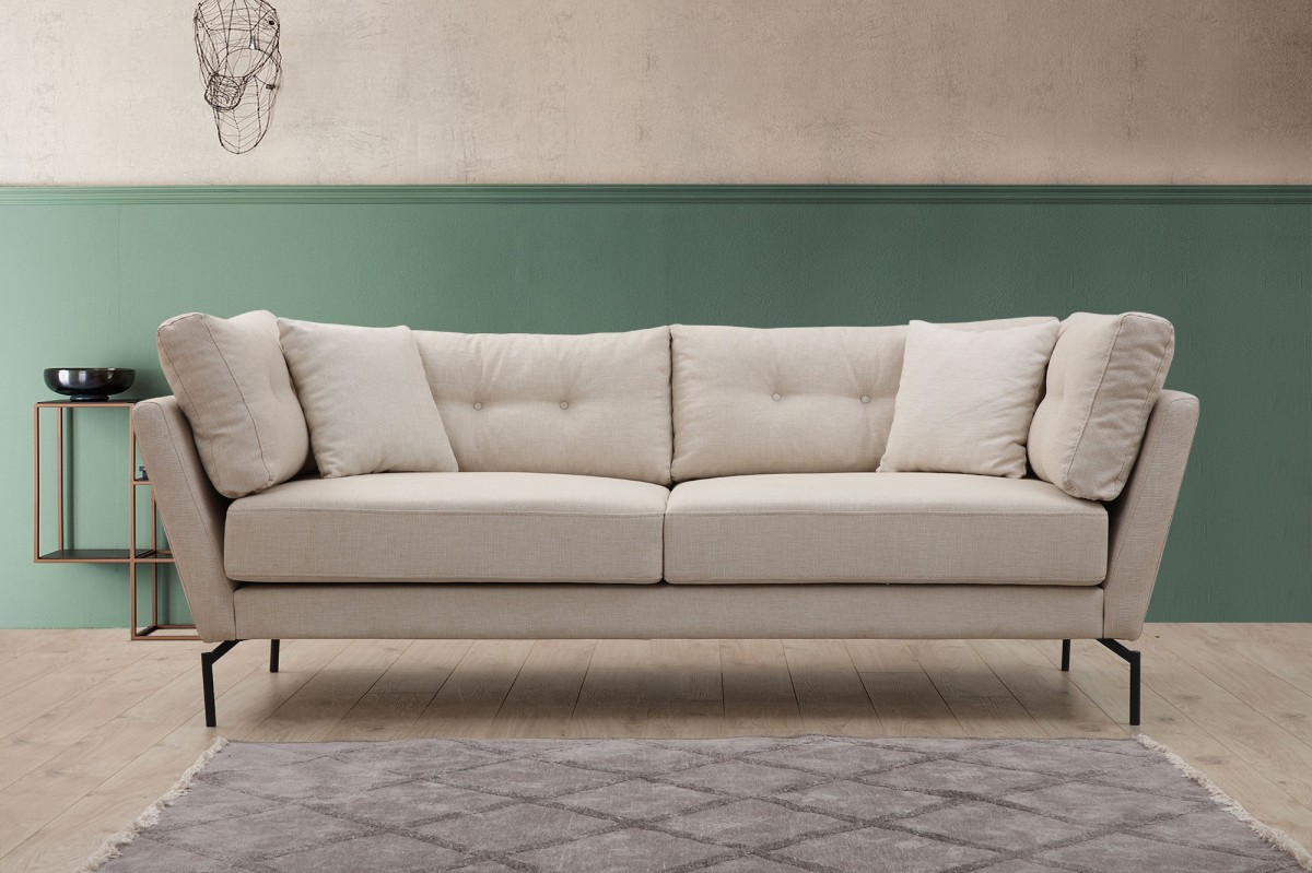 Hanah Home Třímístná pohovka Mapa 214 cm krémová - Obrázek 2