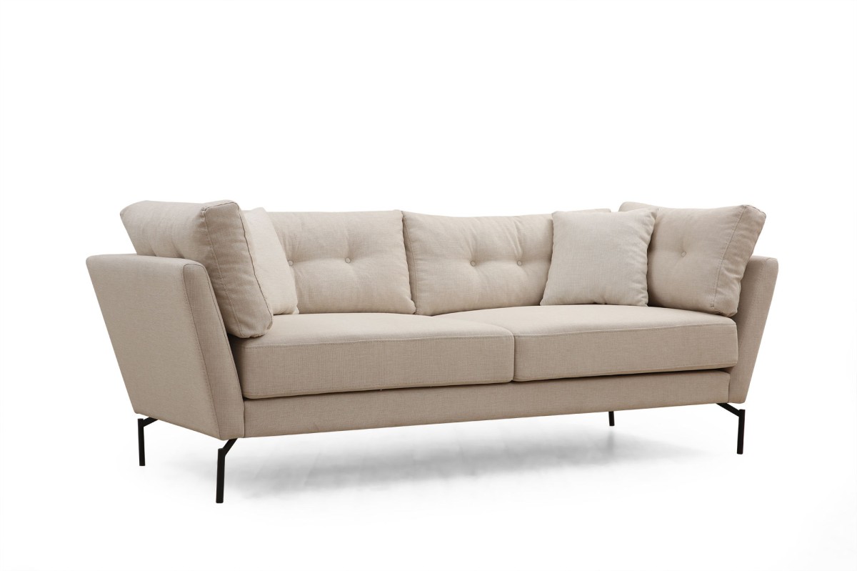 Hanah Home Třímístná pohovka Mapa 214 cm krémová