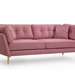 Hanah Home Třímístná pohovka Mapa 214 cm růžová