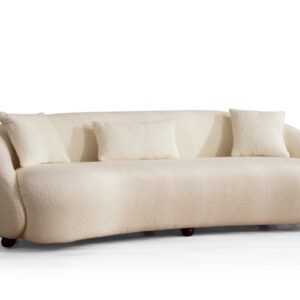 Hanah Home Třímístná pohovka Napoli 230 cm boucle krémová