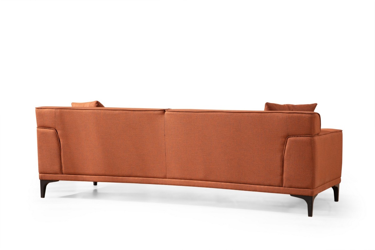 Hanah Home Třímístná pohovka Petra 212 cm oranžová - Obrázek 2