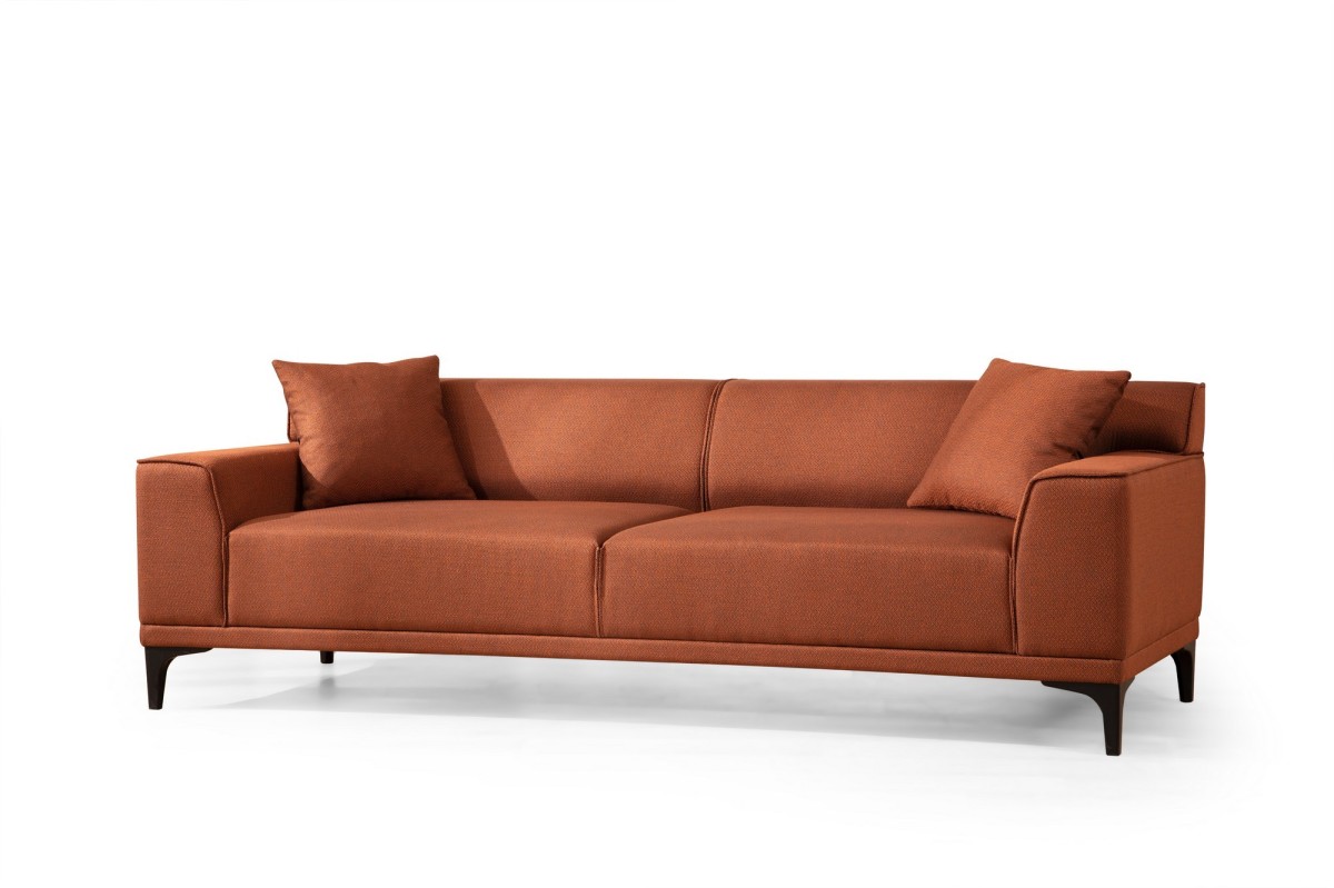 Hanah Home Třímístná pohovka Petra 212 cm oranžová