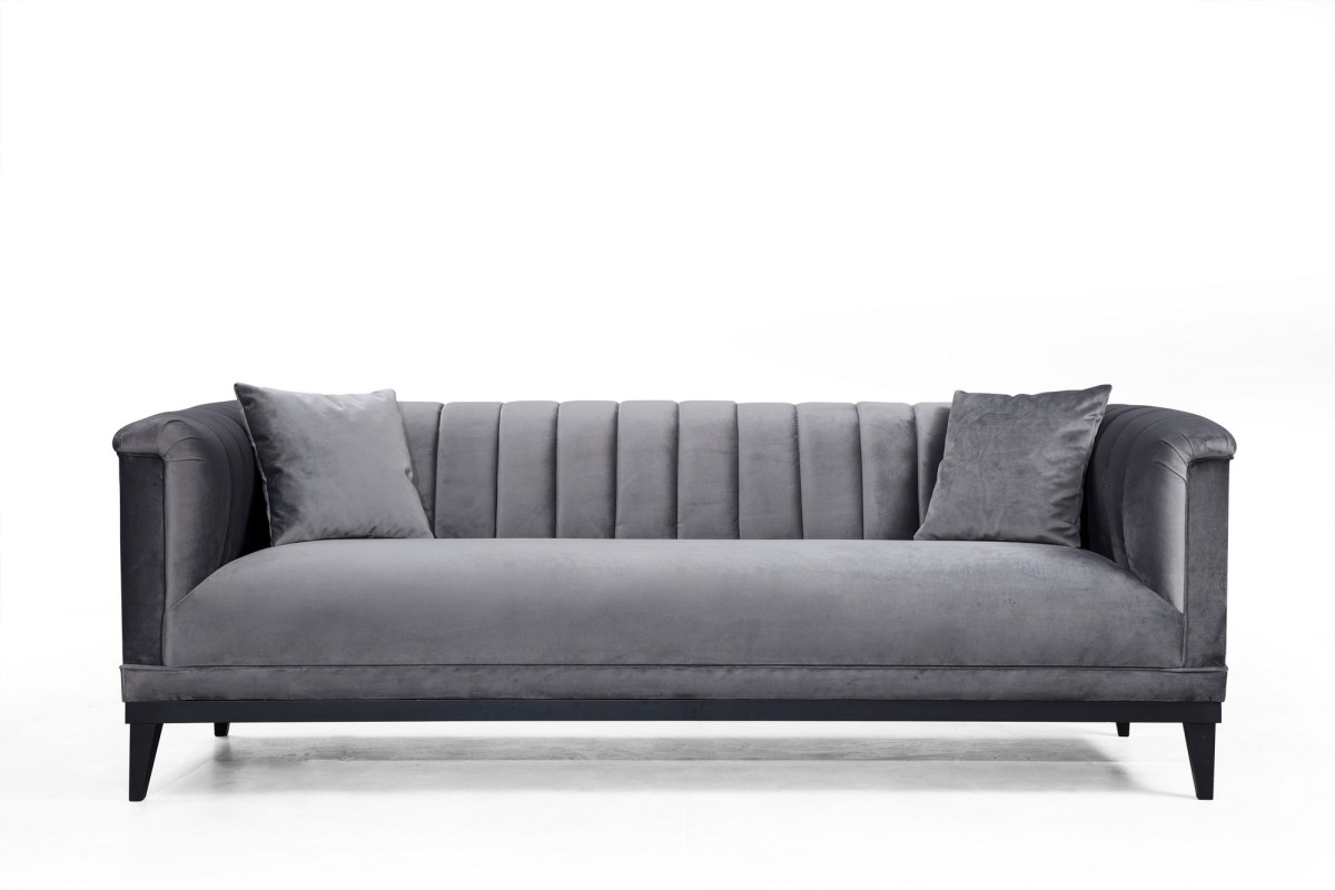 Hanah Home Třímístná pohovka Trendy 225 cm tmavě šedá