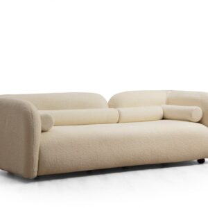 Hanah Home Třímístná pohovka Victoria 228 cm boucle krémová