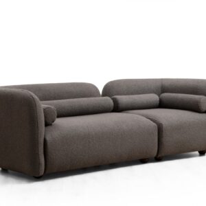 Hanah Home Třímístná pohovka Victoria 228 cm boucle šedá