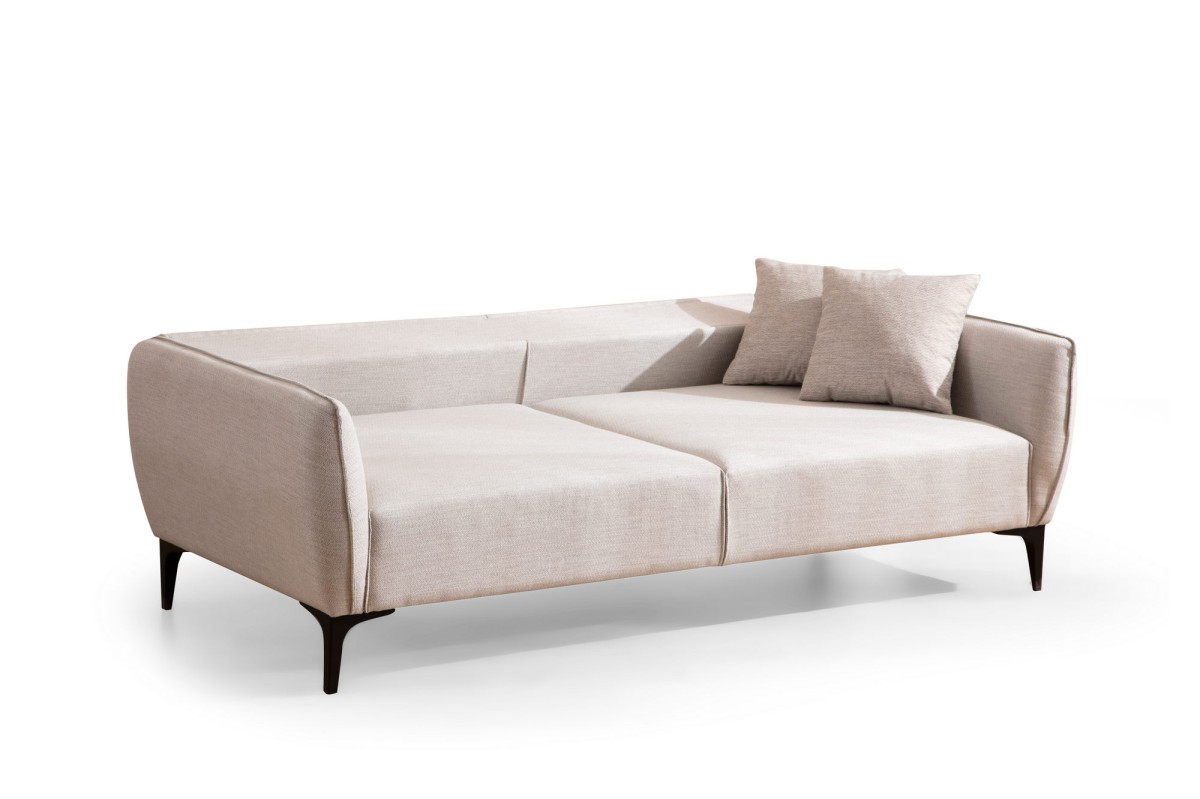 Hanah Home Třímístná rozkládací pohovka Belissimo 220 cm bílá - Obrázek 2