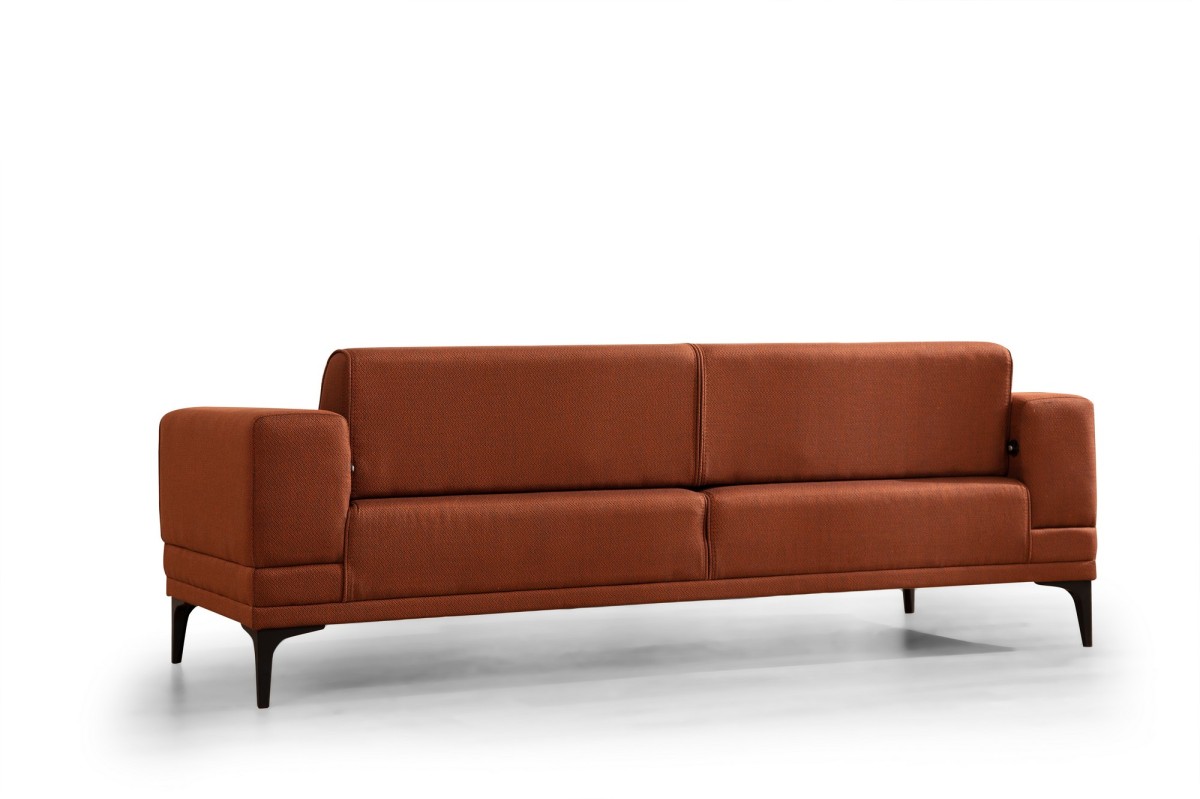 Hanah Home Třímístná rozkládací pohovka Horizon 230 cm cihlově oranžová - Obrázek 2