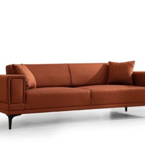 Hanah Home Třímístná rozkládací pohovka Horizon 230 cm cihlově oranžová