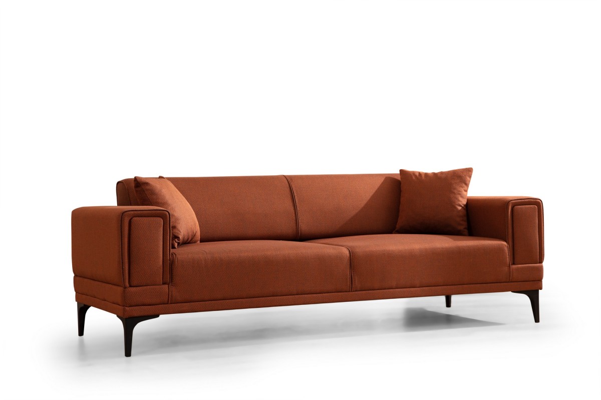 Hanah Home Třímístná rozkládací pohovka Horizon 230 cm cihlově oranžová