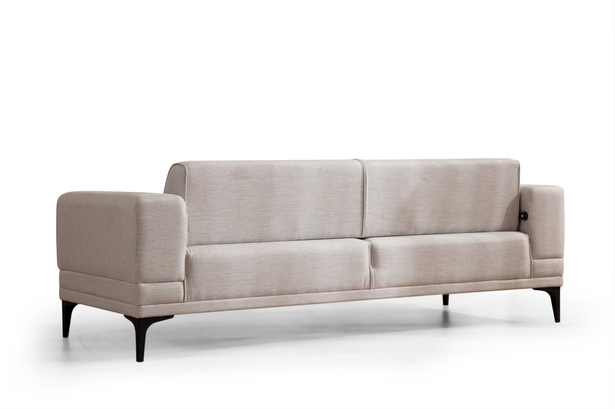 Hanah Home Třímístná rozkládací pohovka Horizon 230 cm ecru - Obrázek 2