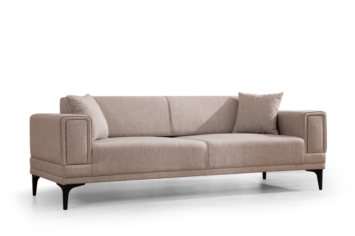 Hanah Home Třímístná rozkládací pohovka Horizon 230 cm světle hnědá