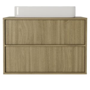 Hector Závěsná skříňka pod umyvadlo Mossy s deskou 80 cm dub perleťový