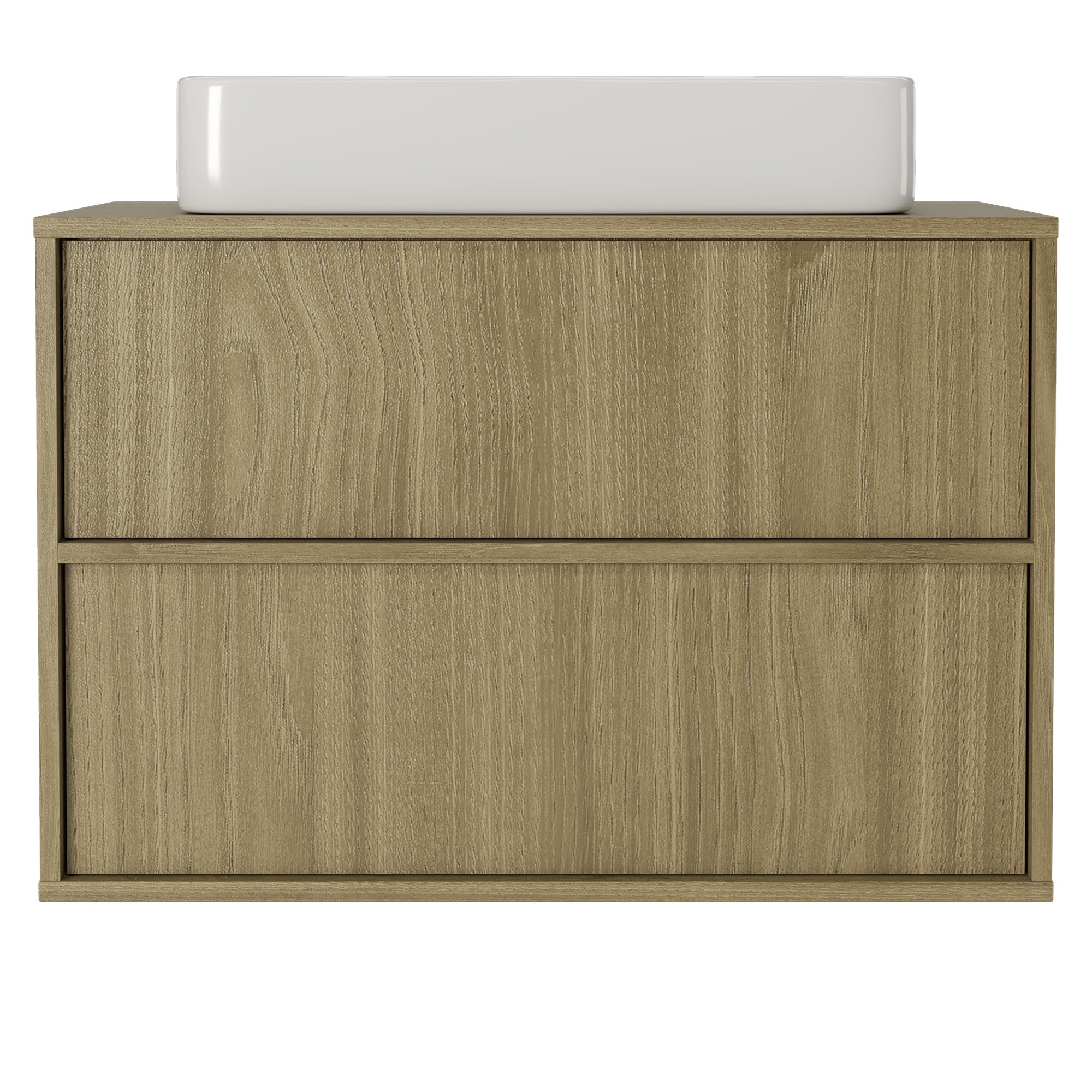 Hector Závěsná skříňka pod umyvadlo Mossy s deskou 80 cm dub perleťový
