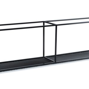 HowHomely Závěsná police LOFT 120 cm černá