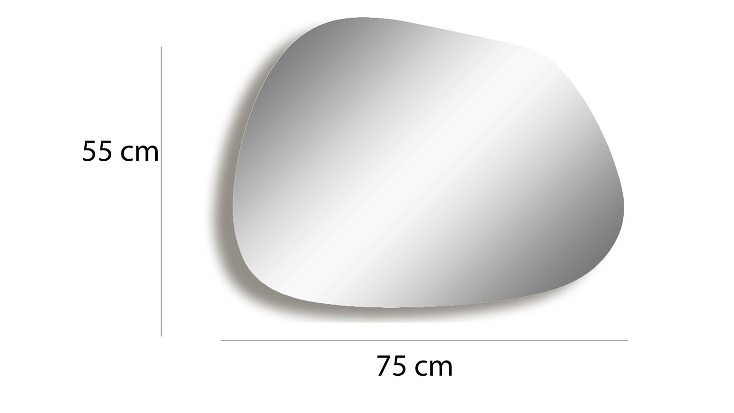 Kalune Design Dekorativní nástěnné zrcadlo Gusto 75x55 cm zlaté - Obrázek 2