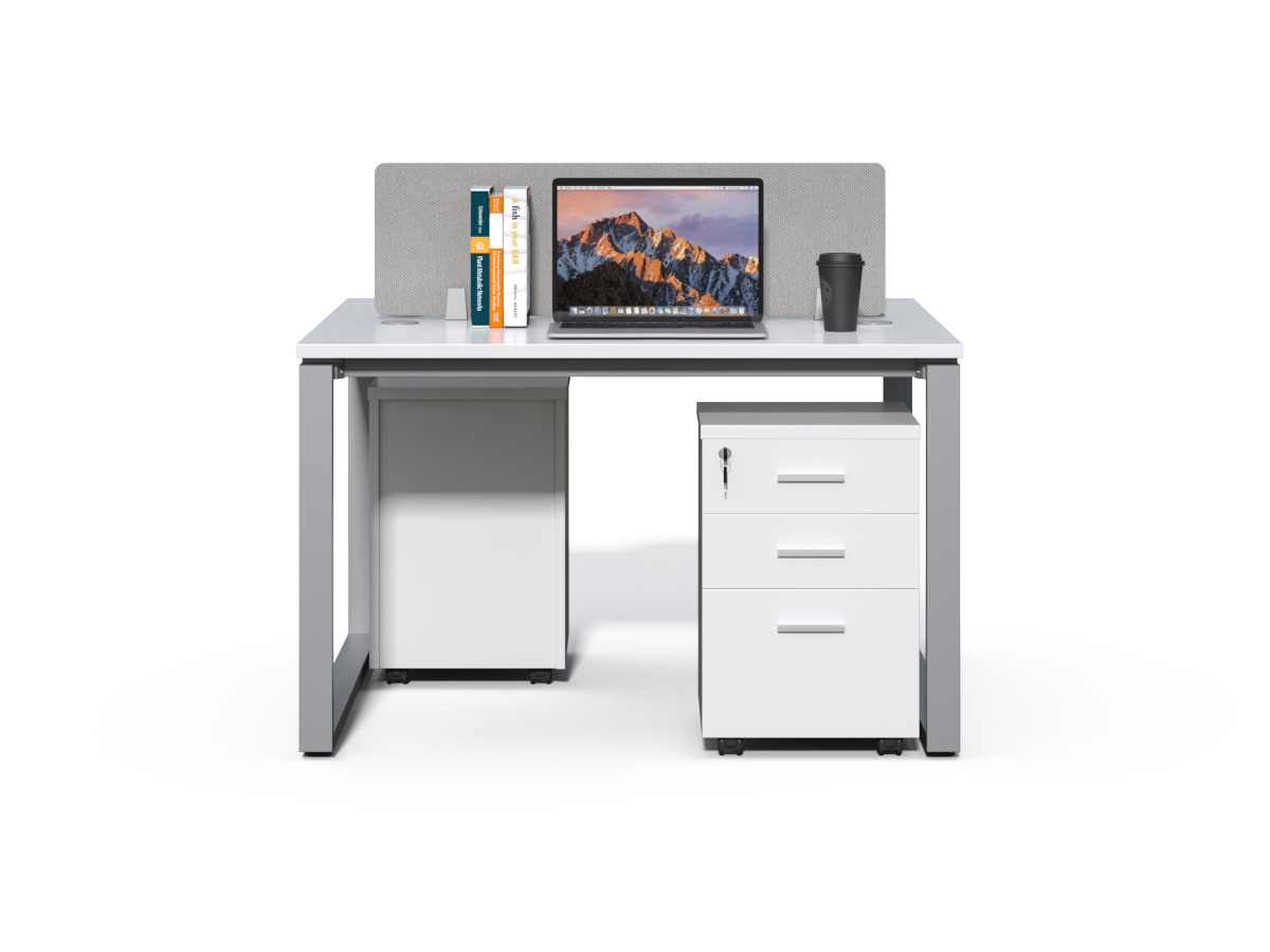Kancelářská sestava 2 osoby Houseland Prime Max 01 120 cm bílá - Obrázek 2