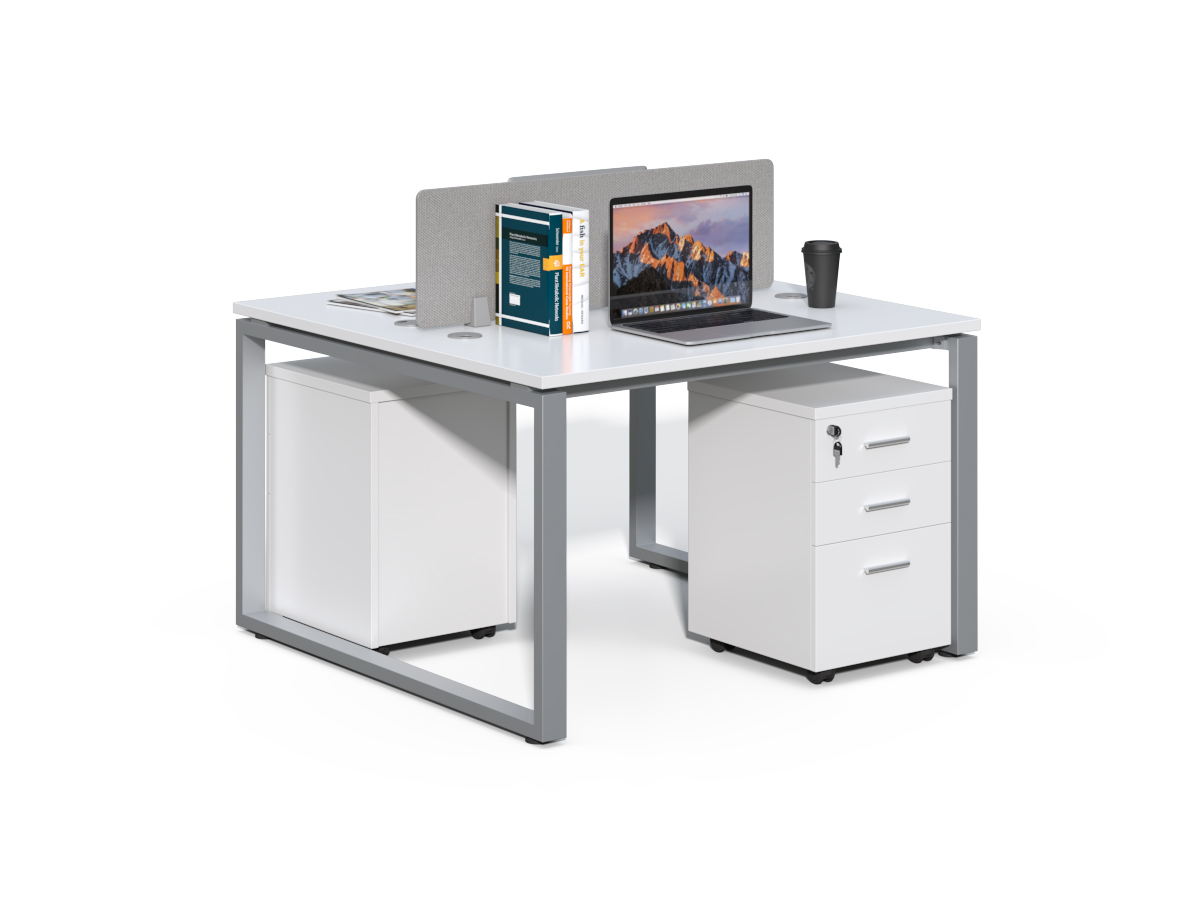 Kancelářská sestava 2 osoby Houseland Prime Max 01 120 cm bílá