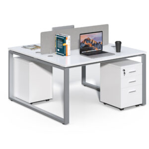 Kancelářská sestava 2 osoby Houseland Prime Max 01 140 cm bílá