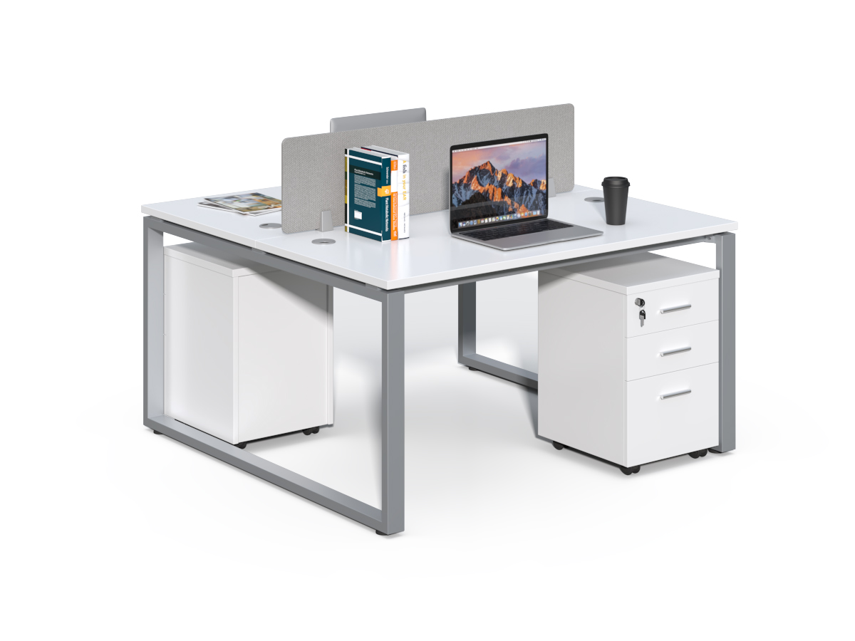 Kancelářská sestava 2 osoby Houseland Prime Max 01 140 cm bílá