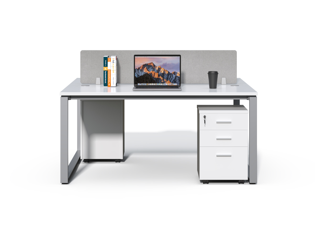 Kancelářská sestava 2 osoby Houseland Prime Max 01 160 cm bílá - Obrázek 2