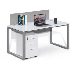 Kancelářský stůl s kontejnerem Houseland Prime Max 01 160 cm bílý
