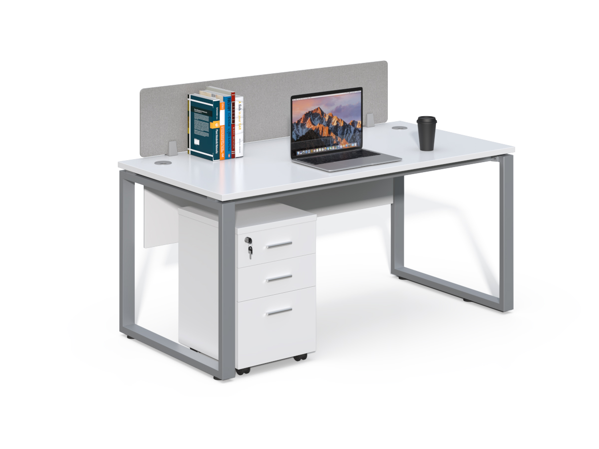 Kancelářský stůl s kontejnerem Houseland Prime Max 01 160 cm bílý