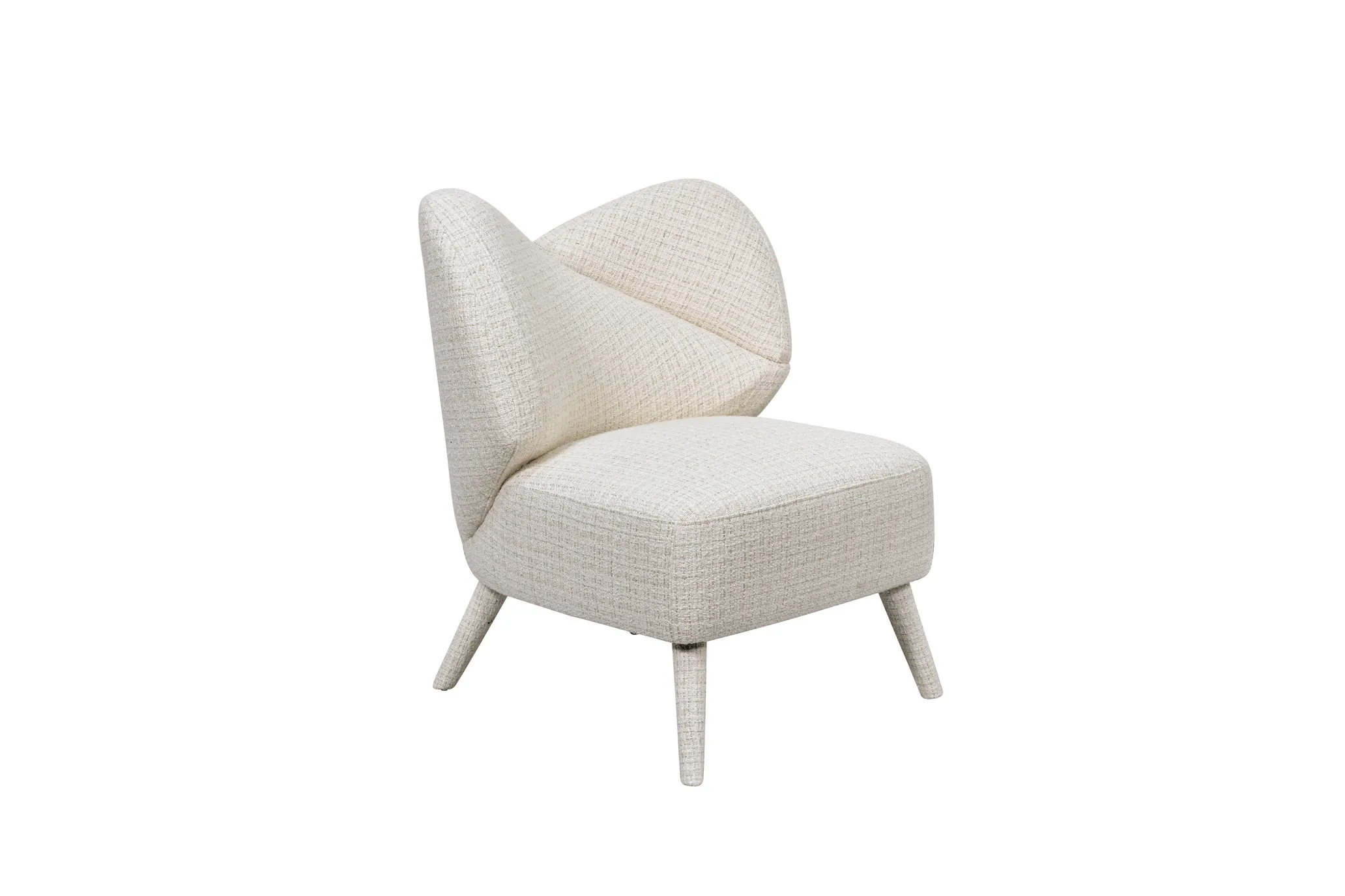 LivinHill Designové křeslo Leith lounge bouclé béžové - Obrázek 2