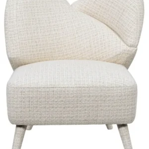 LivinHill Designové křeslo Leith lounge bouclé béžové