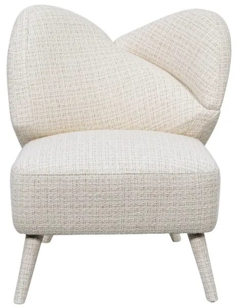 LivinHill Designové křeslo Leith lounge bouclé béžové