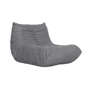 LivinHill Designové křeslo Nua samet šedé