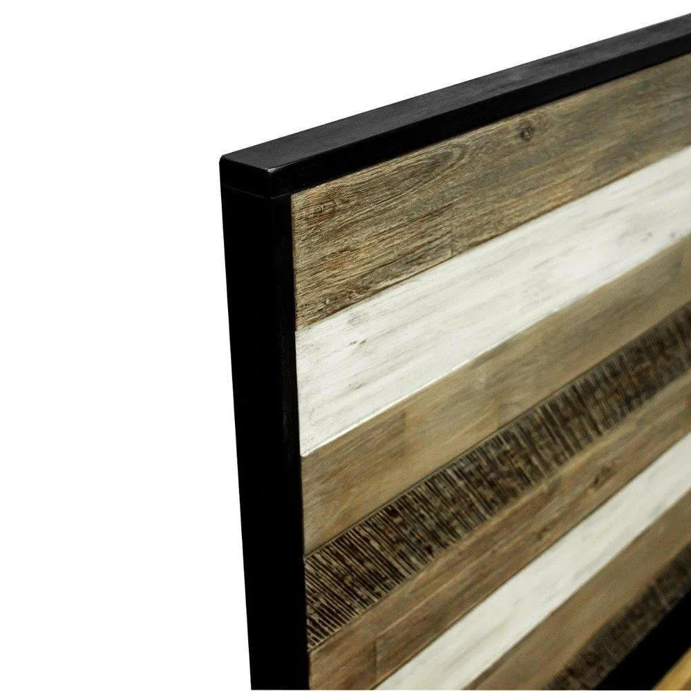 LivinHill Dvoulůžková postel Adesso 140x200 z masivu černá/hnědá - Obrázek 2