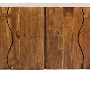 LivinHill Komoda Avola 137 cm z masivu černá/ořech