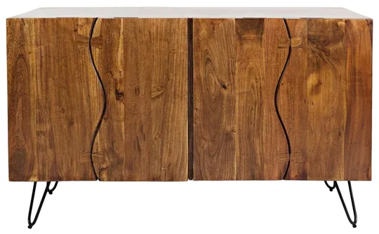 LivinHill Komoda Avola 137 cm z masivu černá/ořech