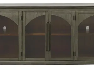 LivinHill Komoda Avola 244 cm z masivu šalvějově šedá