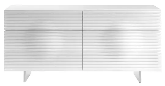 LivinHill Komoda Hudson 160 cm bílá/chrom