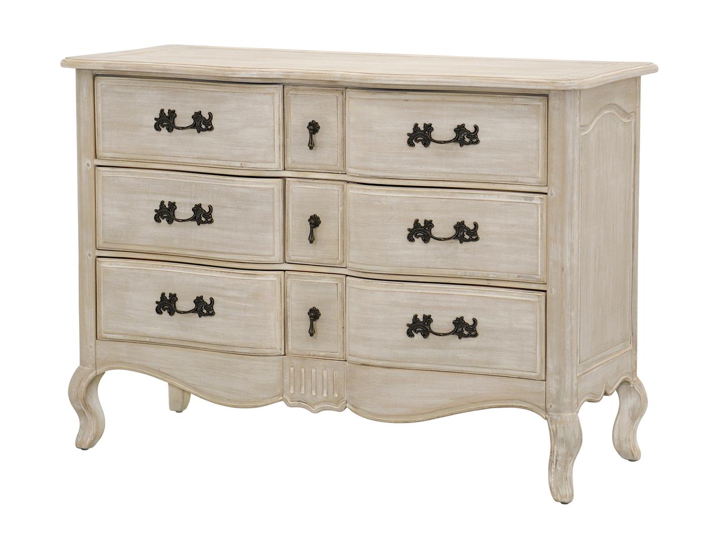 LivinHill Komoda Venezia 127 cm z masivu béžová