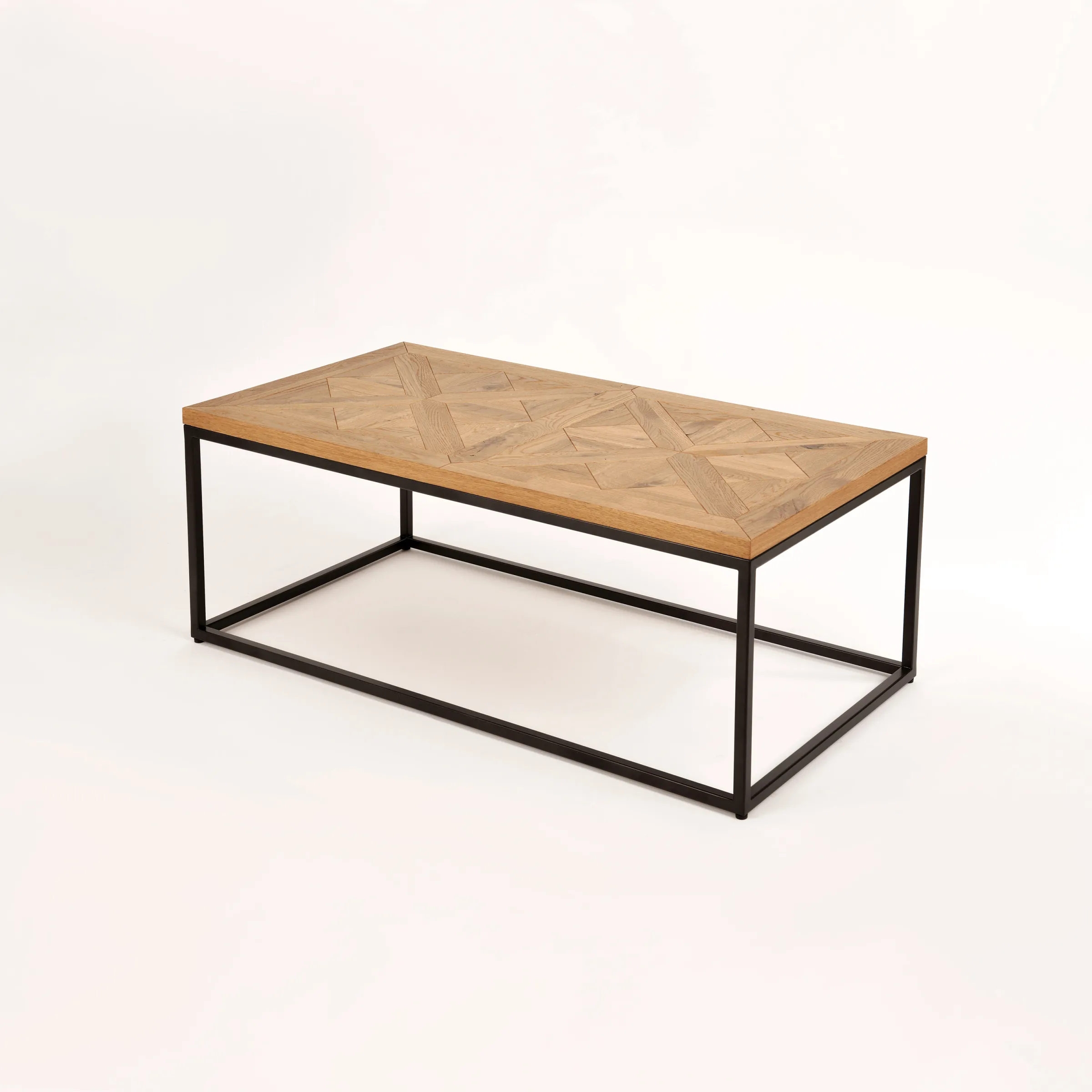 LivinHill Konferenční stolek Indus 114 cm z masivu dub přírodní/grafit - Obrázek 2