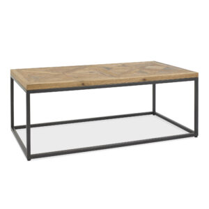 LivinHill Konferenční stolek Indus 114 cm z masivu dub přírodní/grafit