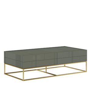 LivinHill Konferenční stolek Rose Hill 119 cm zelený/zlatý